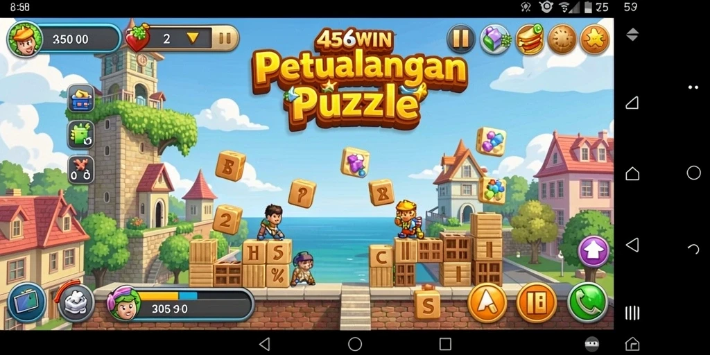 Screenshot permainan <strong>456WIN</strong> menampilkan aksi gameplay Puzzle yang intens.