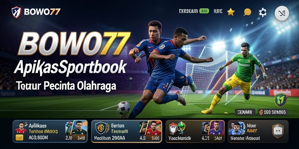 Screenshot tampilan utama BOWO77 yang menunjukkan berbagai opsi taruhan olahraga.