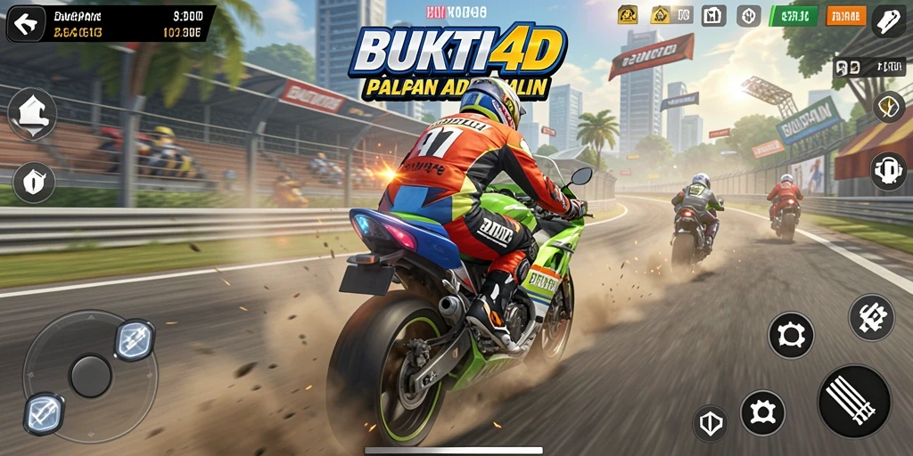 Gameplay BUKTI4D yang seru dan mendebarkan di lintasan balap.