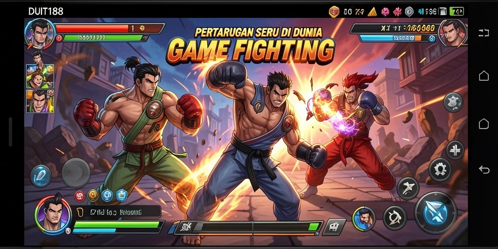 Screenshot utama DUIT188 menampilkan aksi pertarungan yang seru dan mendebarkan.