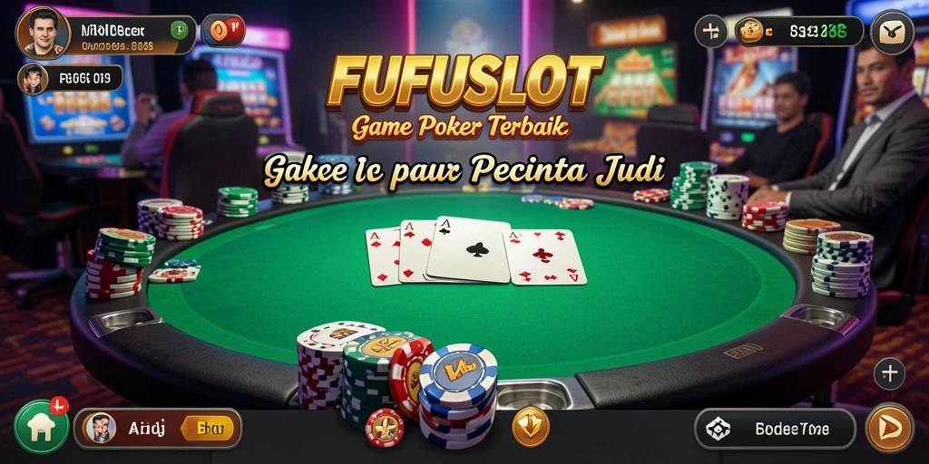 Tampilan gameplay seru FUFUSLOT dalam permainan Poker.