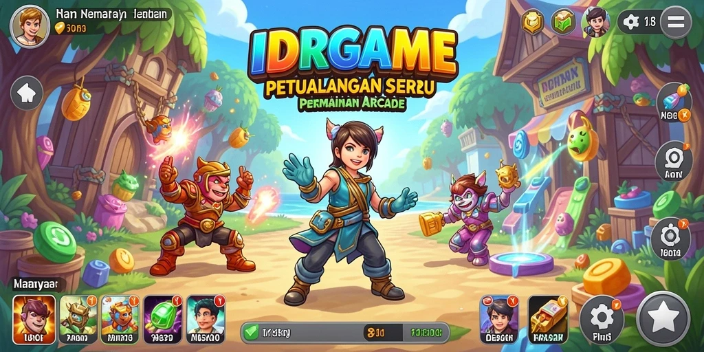 Tampilan gameplay seru dari IDRGAME saat menaklukkan level arcade.