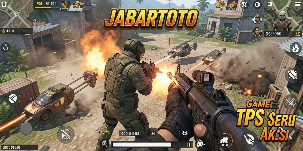 Tangkapan layar aksi gameplay seru dalam game TPS JABARTOTO.