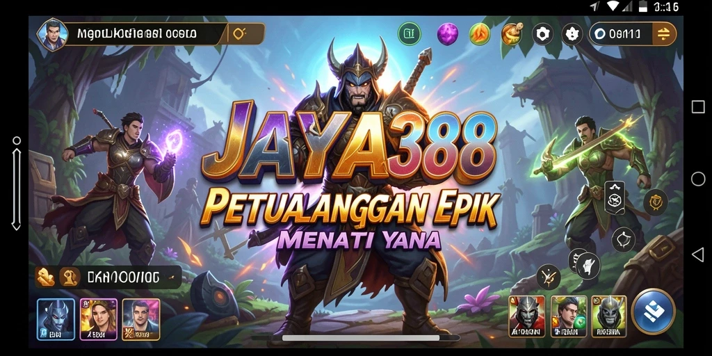 Tangkapan layar utama <strong>JAYA388</strong> menampilkan aksi seru dalam dunia petualangan.