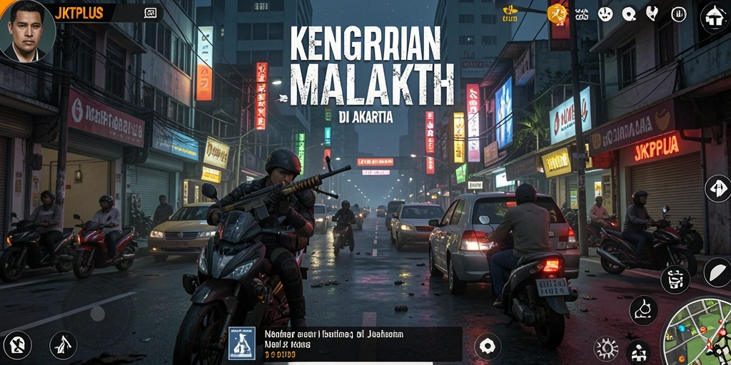 Screenshot utama menampilkan suasana mencekam JKTPLUS.