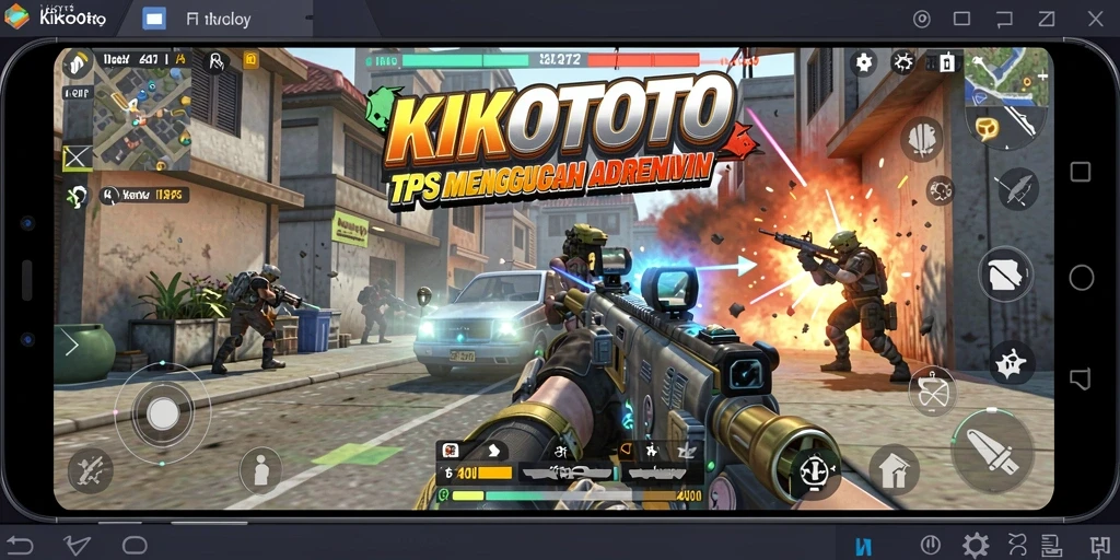Tangkapan layar KIKOTOTO menampilkan aksi gameplay TPS yang menegangkan.