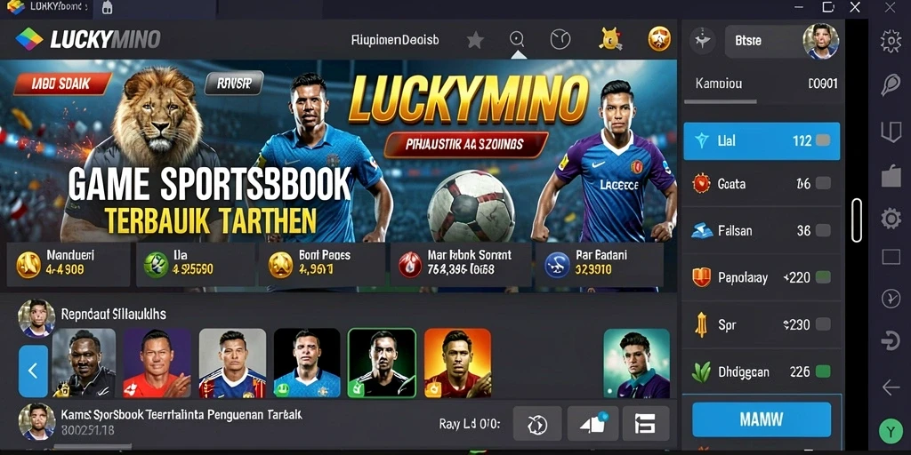 Tampilan gameplay taruhan olahraga di LUCKYMINO yang menarik.