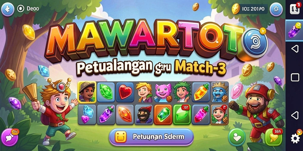 Tangkapan layar gameplay MAWARTOTO yang menunjukkan momen mencocokkan objek.