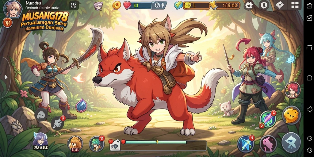 Gameplay seru dalam dunia Anime yang memukau.