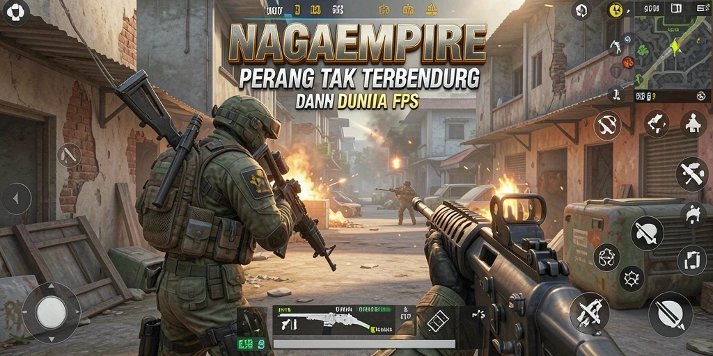 Gameplay NAGAEMPIRE yang menegangkan dalam pertempuran FPS.