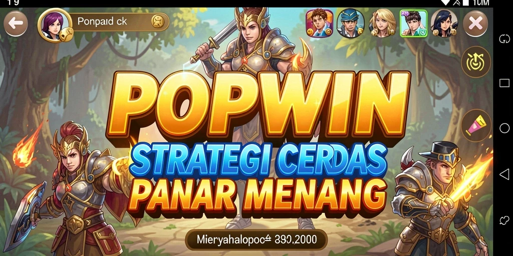 Screenshot dari gameplay POPWIN yang menunjukkan aksi strategi yang mendebarkan.