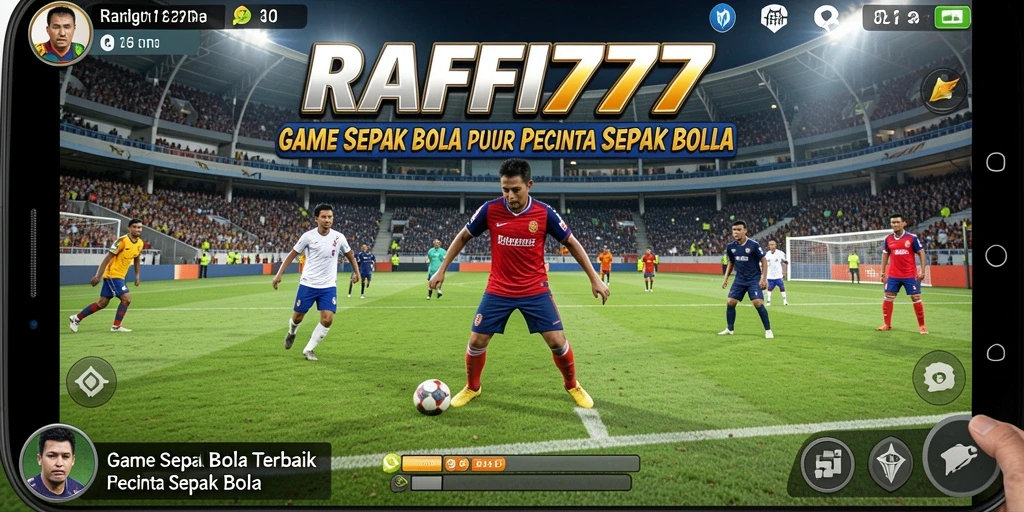 Screenshot gameplay RAFFI777 yang menampilkan aksi seru sepak bola.