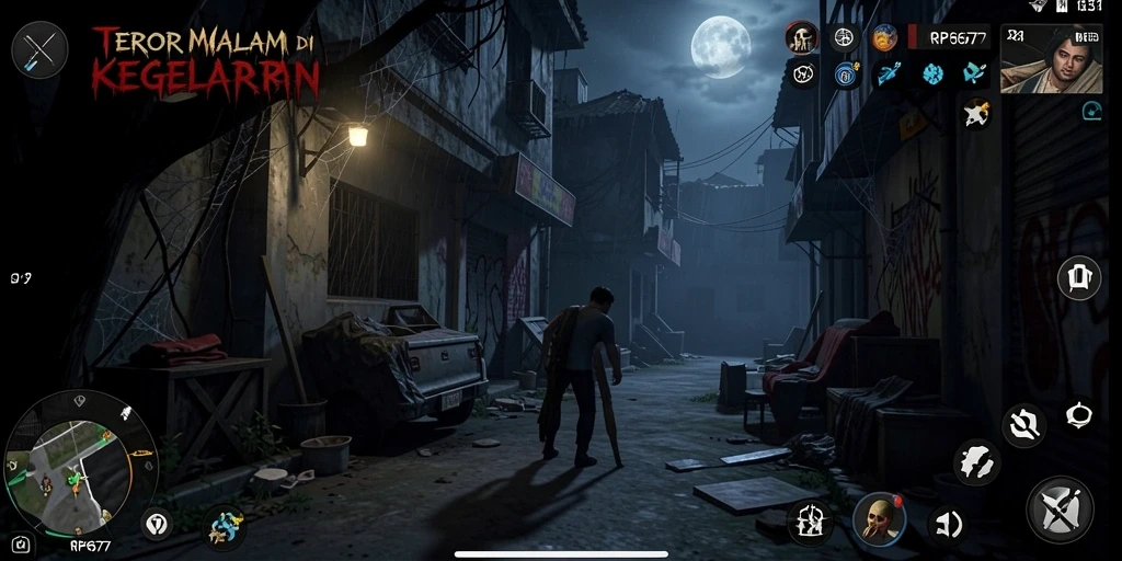 Gameplay mencekam yang memadukan kegelapan dan ketegangan.