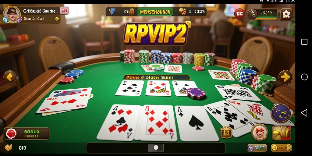 Screenshot gameplay RPVIP2 yang menampilkan keseruan bermain Gaple.