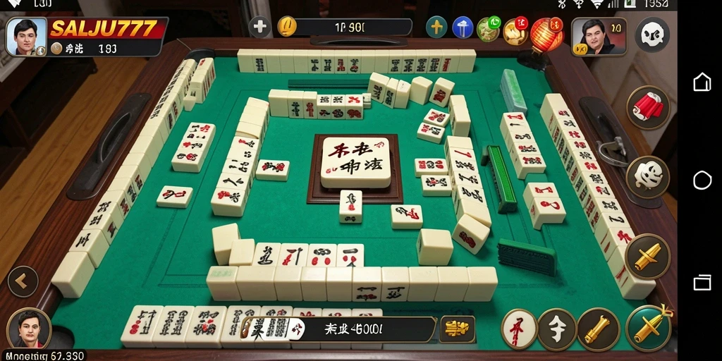 Tampilan gameplay SALJU777 yang menarik dalam permainan Mahjong.
