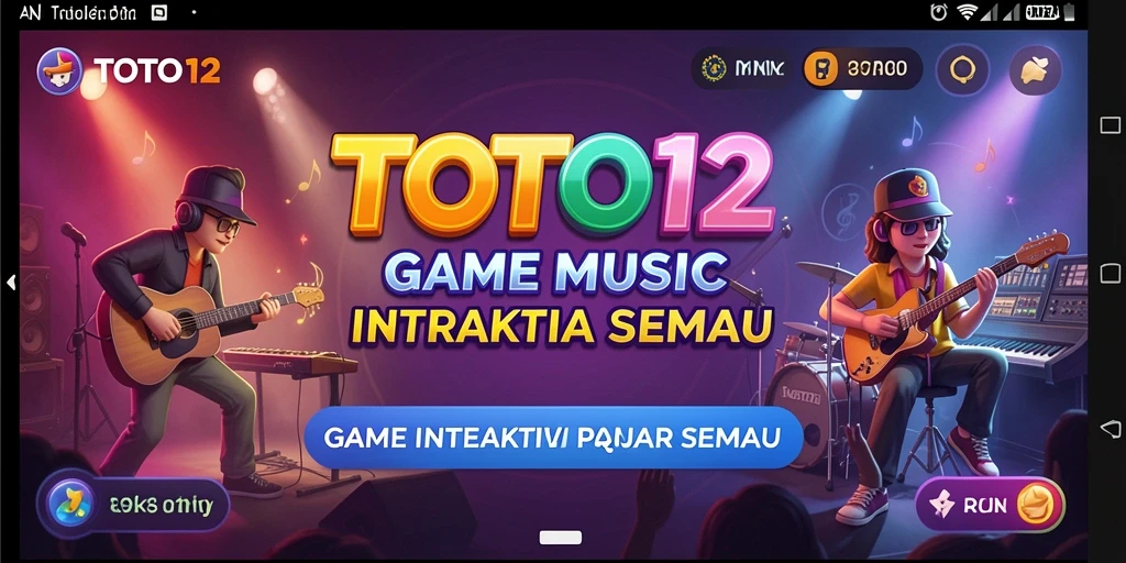 Tangkapan layar TOTO12 dengan tampilan gameplay yang menampilkan pengguna bernyanyi.