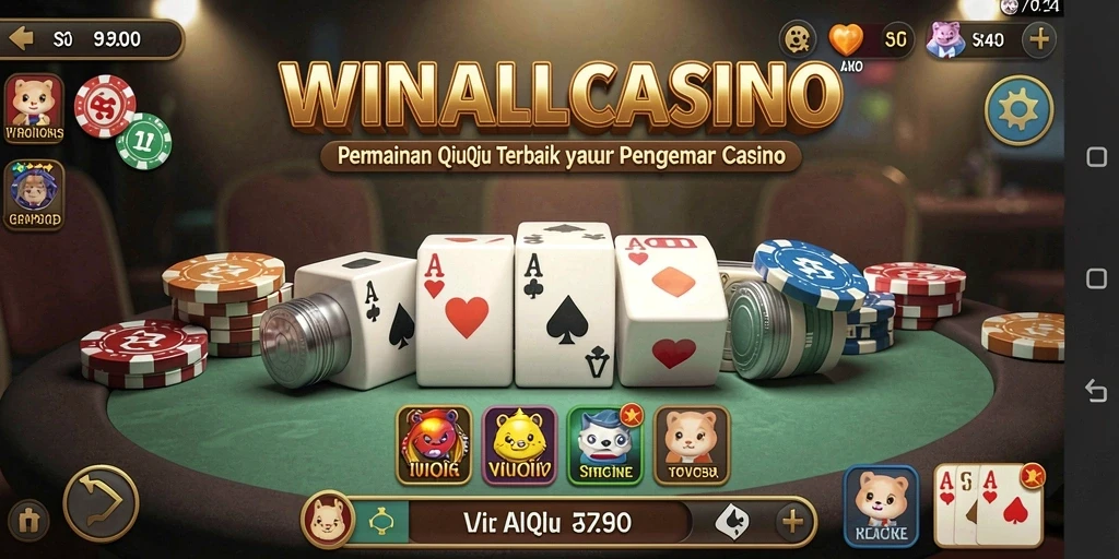Tampilan gameplay QiuQiu yang seru dan menarik di WINALLCASINO.