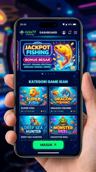 Screenshot tampilan aplikasi ricis77 dengan antarmuka yang ramah pengguna.